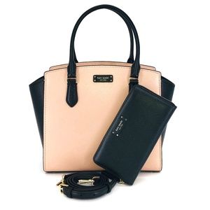 2PCS Kate Spade Jeanne Medium Satchel Wallet Set